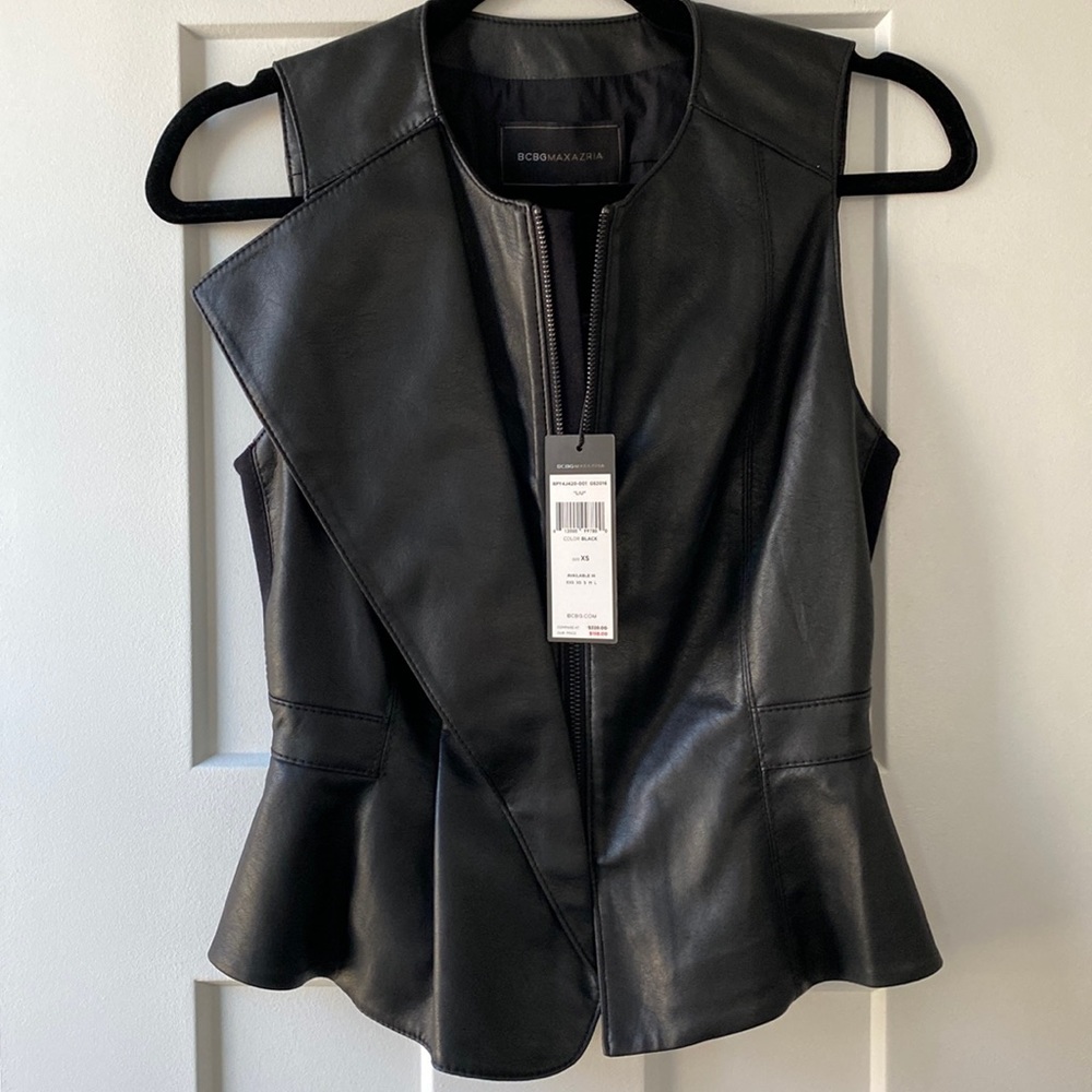 BCBGMaxAzria Liu Leather Vest
